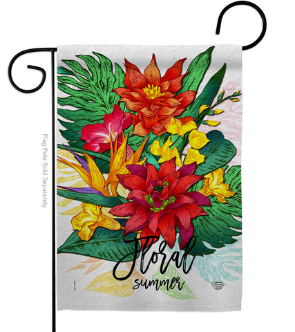 Summer Floral - Floral Spring Vertical Impressions Decorative Flags HG192650 Made In USA