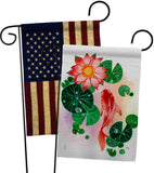 Lotus Pond - Floral Garden Friends Horizontal Impressions Decorative Flags HG120242 Made In USA