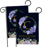 Welcome C Initial - Floral Spring Vertical Impressions Decorative Flags HG130237 Made In USA