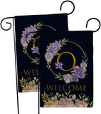 Welcome O Initial - Floral Spring Vertical Impressions Decorative Flags HG130249 Made In USA