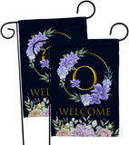 Welcome O Initial - Floral Spring Vertical Impressions Decorative Flags HG130249 Made In USA