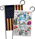 Hello Spring - Floral Garden Friends Vertical Impressions Decorative Flags HG130334 Made In USA