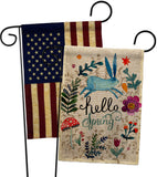 Hello Spring - Floral Garden Friends Vertical Impressions Decorative Flags HG130334 Made In USA