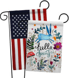 Hello Spring - Floral Garden Friends Vertical Impressions Decorative Flags HG130334 Made In USA