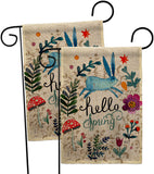 Hello Spring - Floral Garden Friends Vertical Impressions Decorative Flags HG130334 Made In USA