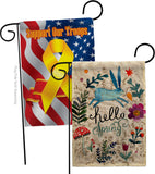 Hello Spring - Floral Garden Friends Vertical Impressions Decorative Flags HG130334 Made In USA