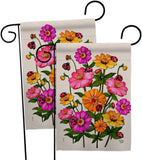 Ladybug Bouquet - Floral Garden Friends Vertical Impressions Decorative Flags HG190163 Made In USA