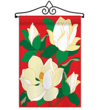 Magnolia - Floral Spring Vertical Applique Decorative Flags HG104041