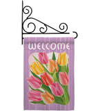 Welcome Tulips - Floral Spring Vertical Impressions Decorative Flags HG104066 Imported