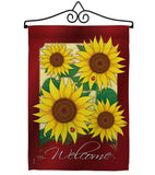 Welcome Sunflowers - Floral Spring Vertical Impressions Decorative Flags HG104067 Made In USA