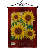 Welcome Sunflowers - Floral Spring Vertical Impressions Decorative Flags HG104067 Made In USA