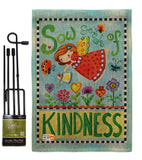 Sow Seeds of Kindness - Floral Spring Vertical Impressions Decorative Flags HG104088 Made In USA