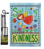 Sow Seeds of Kindness - Floral Spring Vertical Impressions Decorative Flags HG104088 Made In USA