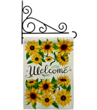 Welcome Sunflowers Bouquet - Floral Spring Vertical Impressions Decorative Flags HG104091 Made In USA