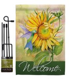 Sunflower with Hummingbird - Floral Spring Vertical Impressions Decorative Flags HG104095 Made In USA