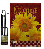 Golden Sunflowers - Floral Spring Vertical Impressions Decorative Flags HG104098 Made In USA