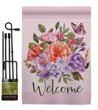 Welcome Bouquet - Floral Spring Vertical Impressions Decorative Flags HG104103 Made In USA