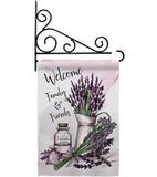 Lavender Welcome - Floral Spring Vertical Impressions Decorative Flags HG104106 Made In USA