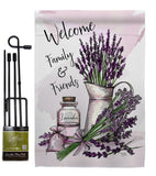 Lavender Welcome - Floral Spring Vertical Impressions Decorative Flags HG104106 Made In USA