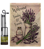 Lavender Welcome - Floral Spring Vertical Impressions Decorative Flags HG104106 Made In USA