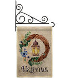 Lantern Wreath - Floral Spring Vertical Impressions Decorative Flags HG104110 Made In USA