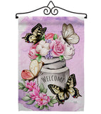 Butterflies Water Can - Floral Spring Vertical Impressions Decorative Flags HG104117 Made In USA