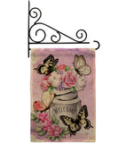 Butterflies Water Can - Floral Spring Vertical Impressions Decorative Flags HG104117 Made In USA