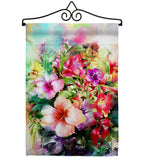 Bright Hibiscus - Floral Spring Vertical Impressions Decorative Flags HG104125 Made In USA