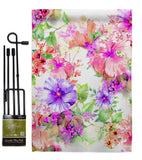 Pink & Purple Hibiscus - Floral Spring Vertical Impressions Decorative Flags HG104126 Made In USA