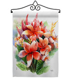 Warm Plumeria Bouquet - Floral Spring Vertical Impressions Decorative Flags HG104128 Made In USA