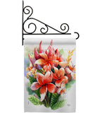 Warm Plumeria Bouquet - Floral Spring Vertical Impressions Decorative Flags HG104128 Made In USA