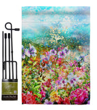 Blossom Garden - Floral Spring Vertical Impressions Decorative Flags HG104132 Made In USA