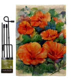 Red Hibiscus - Floral Spring Vertical Impressions Decorative Flags HG104140 Made In USA