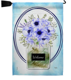 Blue Poppy - Floral Spring Vertical Impressions Decorative Flags HG104141 Made In USA