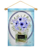 Blue Poppy - Floral Spring Vertical Impressions Decorative Flags HG104141 Made In USA