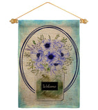 Blue Poppy - Floral Spring Vertical Impressions Decorative Flags HG104141 Made In USA