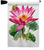 Lotus - Floral Garden Friends Vertical Impressions Decorative Flags HG104150 Made In USA