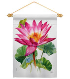 Lotus - Floral Garden Friends Vertical Impressions Decorative Flags HG104150 Made In USA