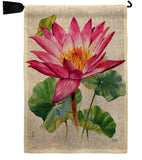 Lotus - Floral Garden Friends Vertical Impressions Decorative Flags HG104150 Made In USA