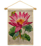 Lotus - Floral Garden Friends Vertical Impressions Decorative Flags HG104150 Made In USA