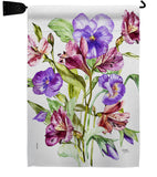 Alpine Violet Bouquet - Floral Garden Friends Vertical Impressions Decorative Flags HG104151 Made In USA