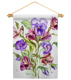 Alpine Violet Bouquet - Floral Garden Friends Vertical Impressions Decorative Flags HG104151 Made In USA