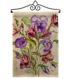 Alpine Violet Bouquet - Floral Garden Friends Vertical Impressions Decorative Flags HG104151 Made In USA