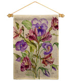 Alpine Violet Bouquet - Floral Garden Friends Vertical Impressions Decorative Flags HG104151 Made In USA