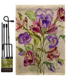 Alpine Violet Bouquet - Floral Garden Friends Vertical Impressions Decorative Flags HG104151 Made In USA