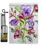 Alpine Violet Bouquet - Floral Garden Friends Vertical Impressions Decorative Flags HG104151 Made In USA