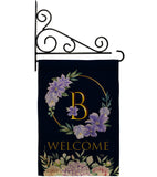 Welcome B Initial - Floral Spring Vertical Impressions Decorative Flags HG130236 Made In USA