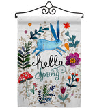 Hello Spring - Floral Garden Friends Vertical Impressions Decorative Flags HG130334 Made In USA