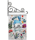 Hello Spring - Floral Garden Friends Vertical Impressions Decorative Flags HG130334 Made In USA