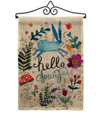 Hello Spring - Floral Garden Friends Vertical Impressions Decorative Flags HG130334 Made In USA